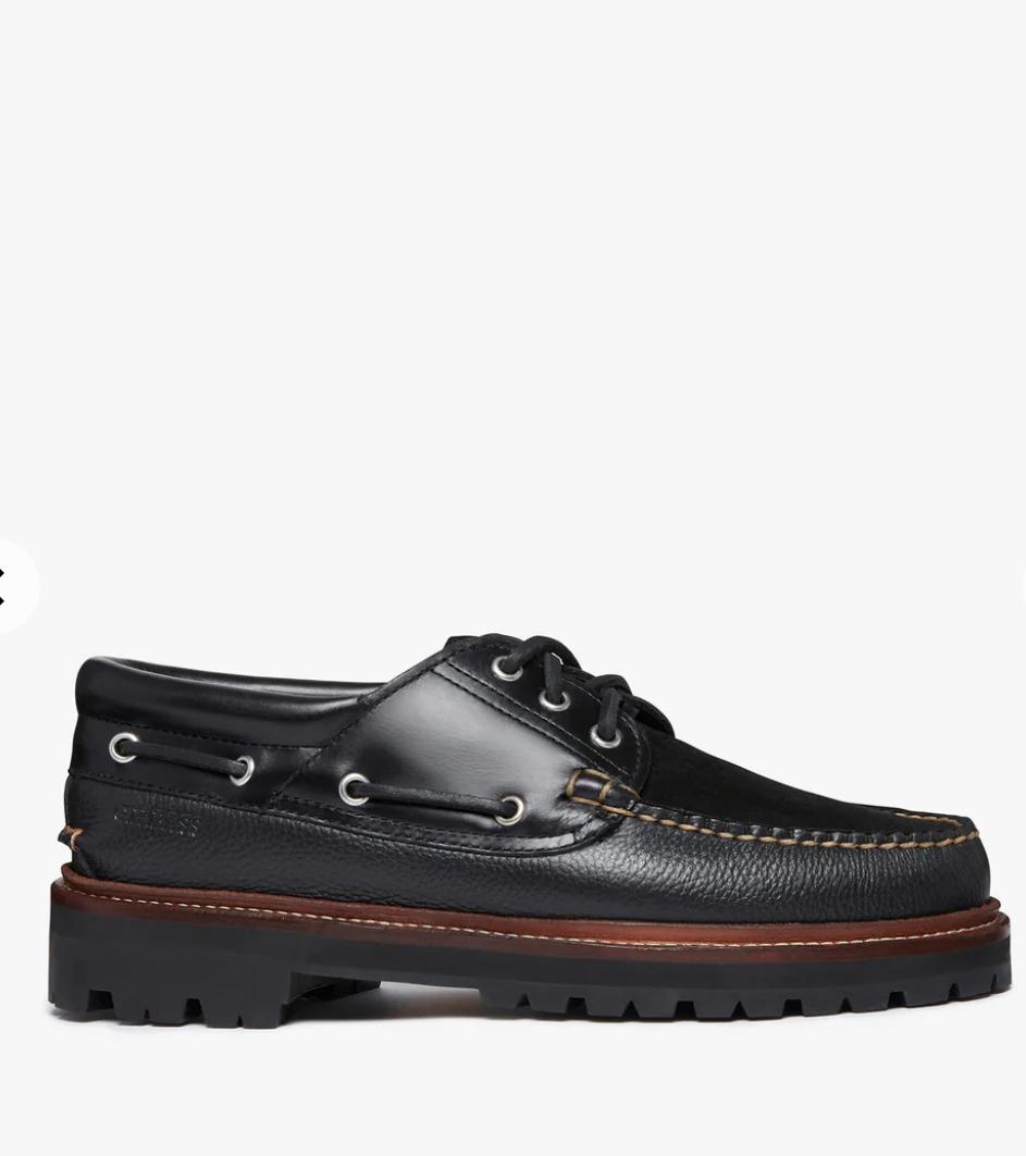 1876 Camp Moc Black Leather & Suede